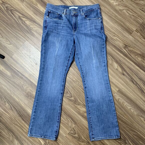 Levi’s Size 10 Classic Boot Cut Jeans Mid Rise Flat Stretch Denim Blue Women’s - Picture 2 of 12